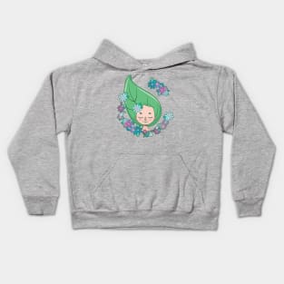 Stylized girl depicting the earth element Kids Hoodie